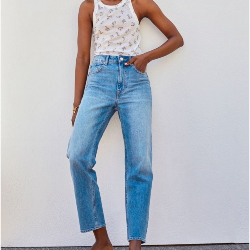 H&M Brock Collection High Waist Trendy Relaxed Ankle Jeans